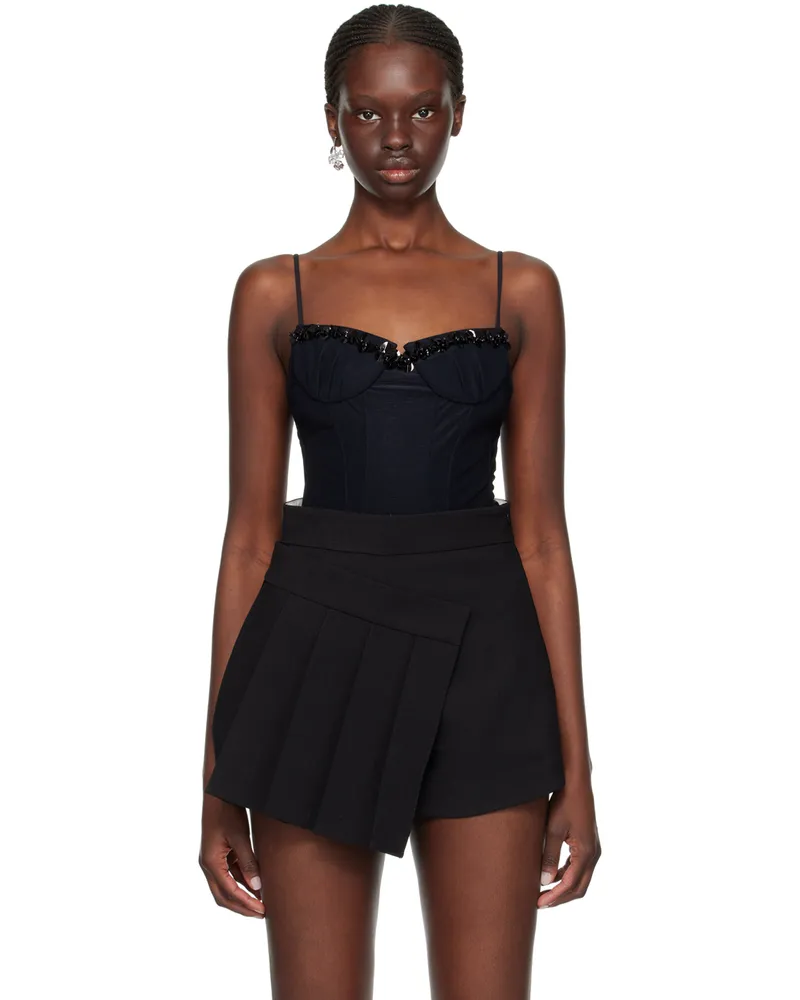 SHUSHU/TONG Navy Ruffled Bodysuit Na100