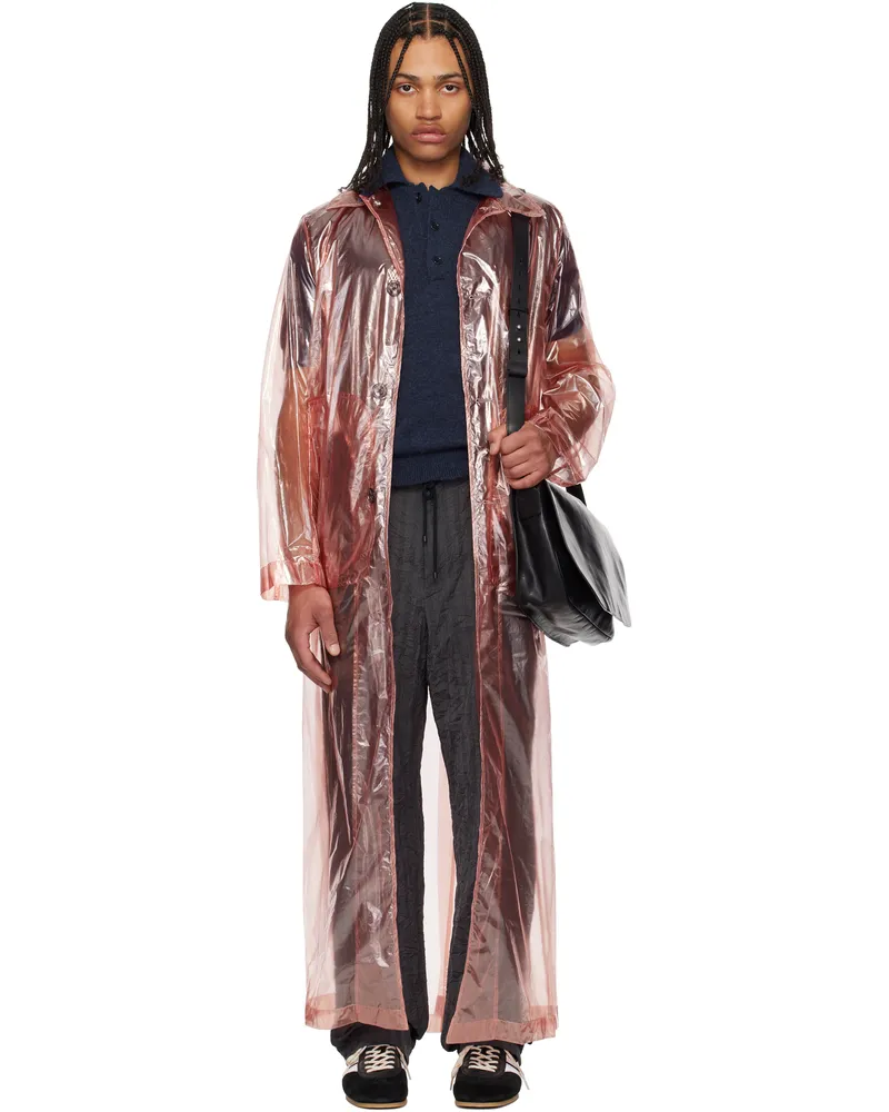 Dries van Noten Pink Loose Fit Mac Coat 350