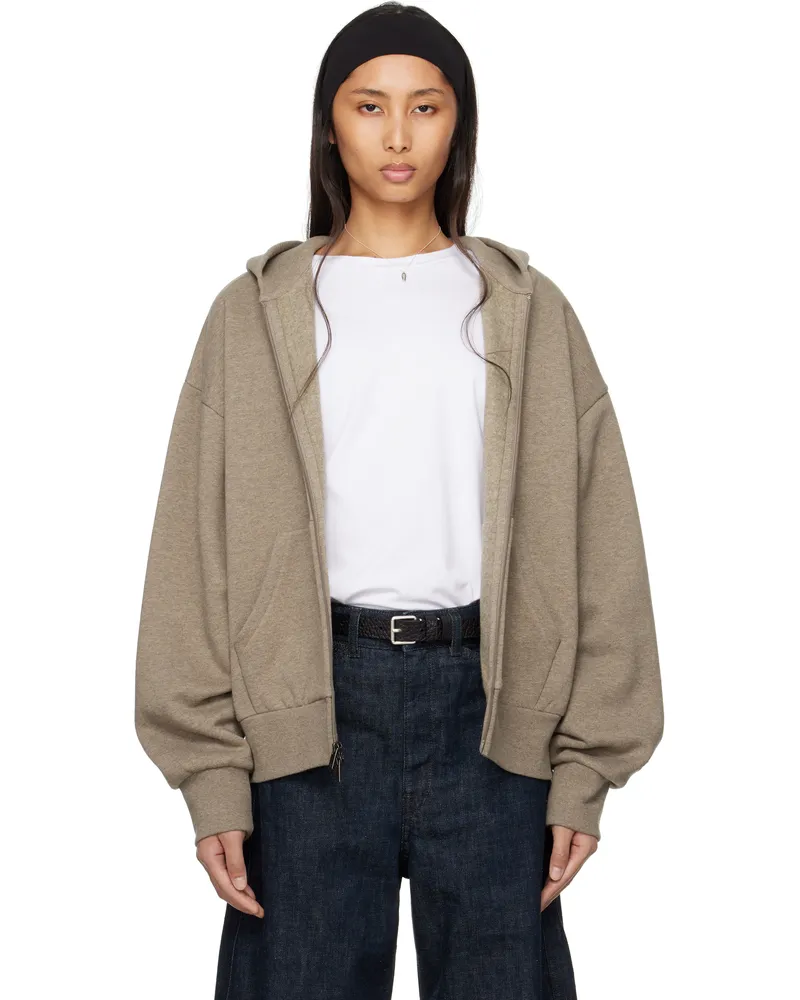 Fear of God Gray Classic Full Zip-Up Hoodie Homestead