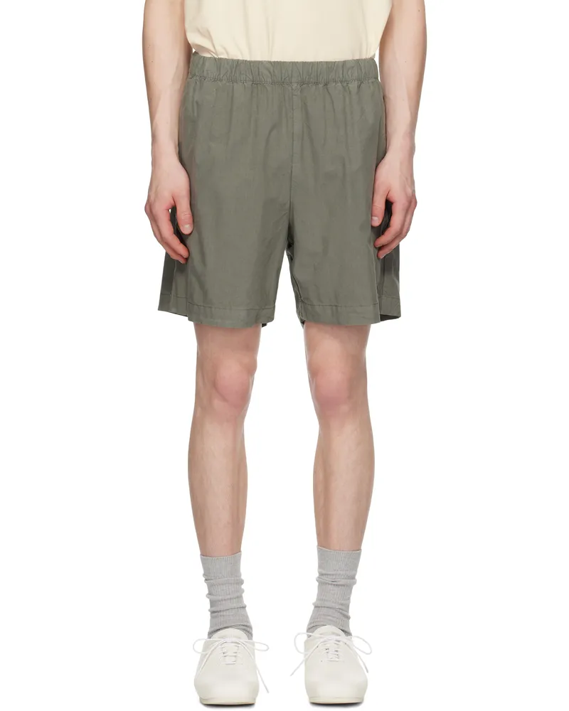 Norse Projects Gray Per Cotton Tencel Shorts Mid