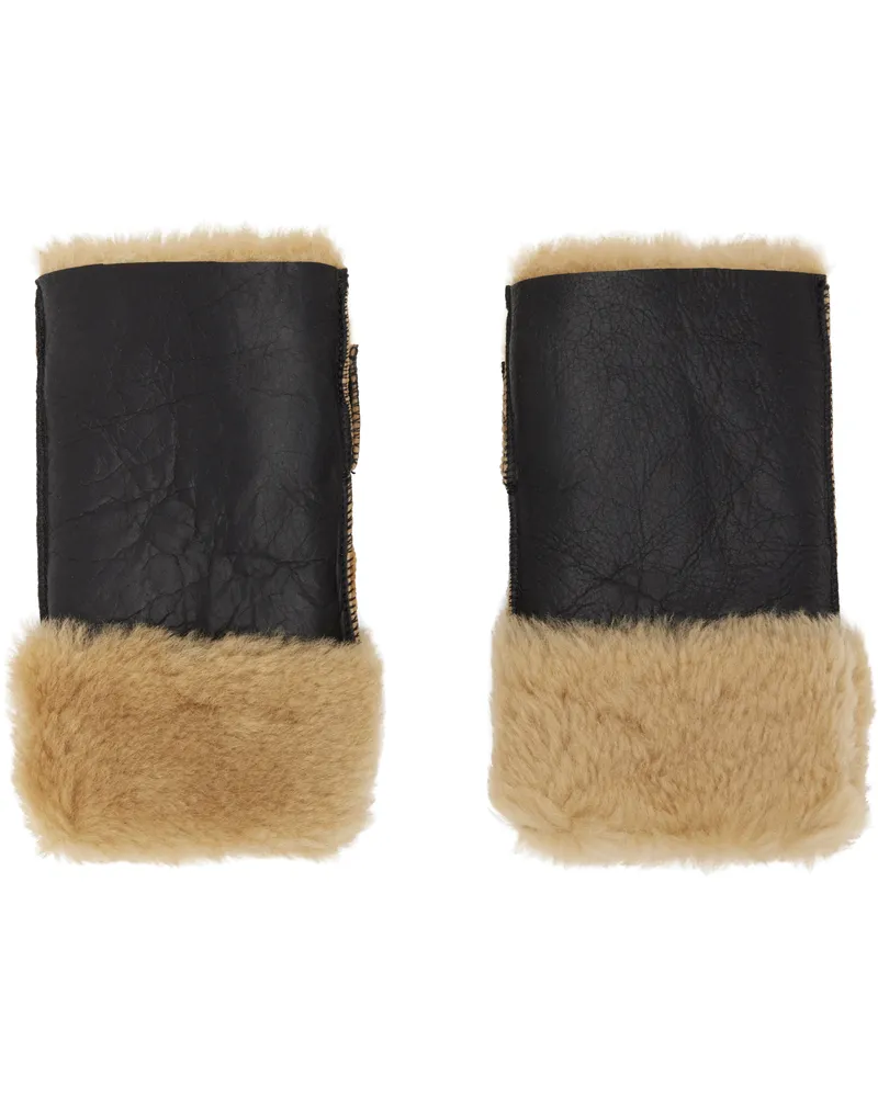 Our Legacy Black Blizzard Gloves Natural