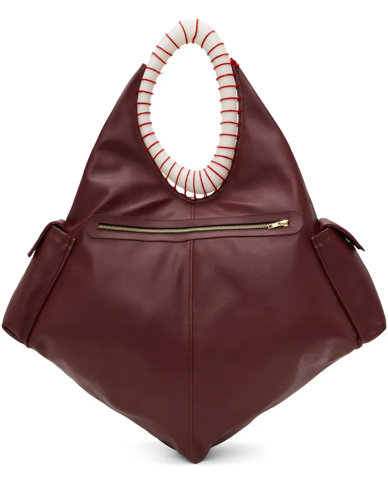 Stanley Raffington Burgundy Curve Tote Burgundy