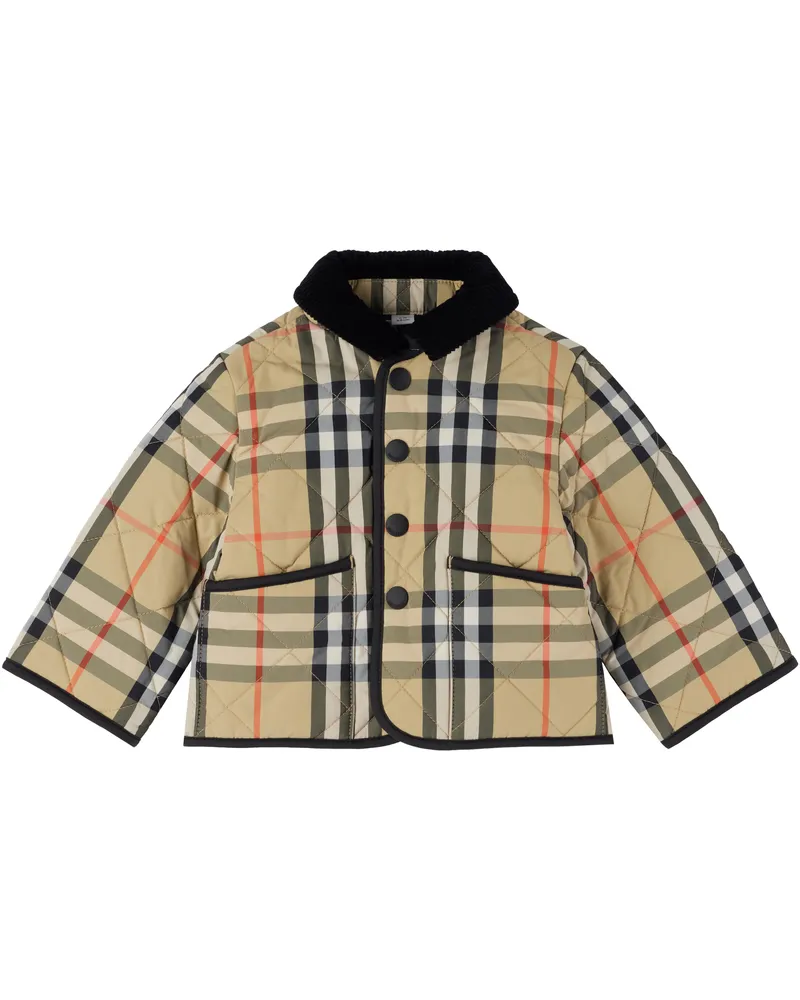 Burberry Baby Beige Quilted Jacket Sand