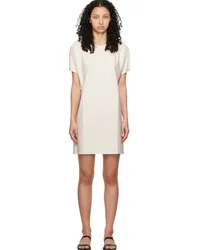 Issey Miyake Beige A-Poc Minidress Cream