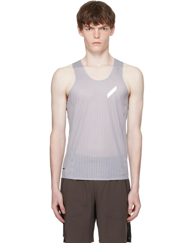 Soar Running Gray Lightweight SPACE3D Race Tank Top Grey