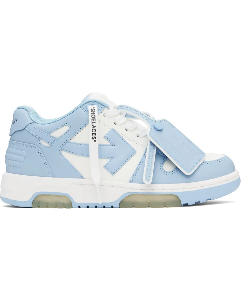 OFF-WHITE Blue & White Out Of Office Sneakers White