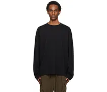 Black Loose-Fit Long Sleeve T-Shirt