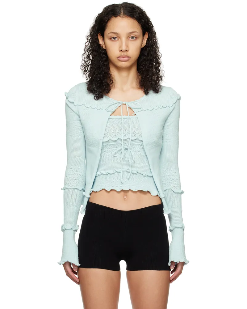 GUIZIO Blue Balena Cardigan Powder