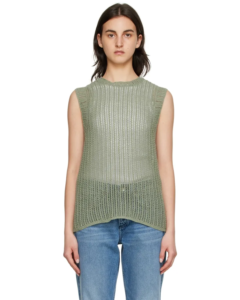 Rag & Bone Green Riley Tank Top Sage