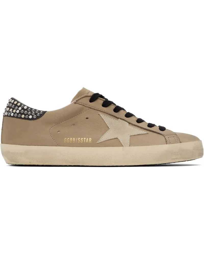 Golden Goose Taupe Super-Star Classic Sneakers Marble