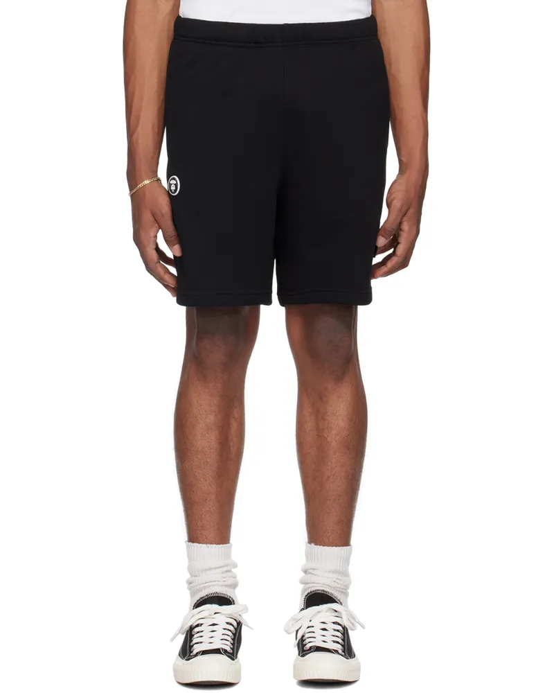 AAPE by A Bathing Ape Black Moonface Shorts Bkx