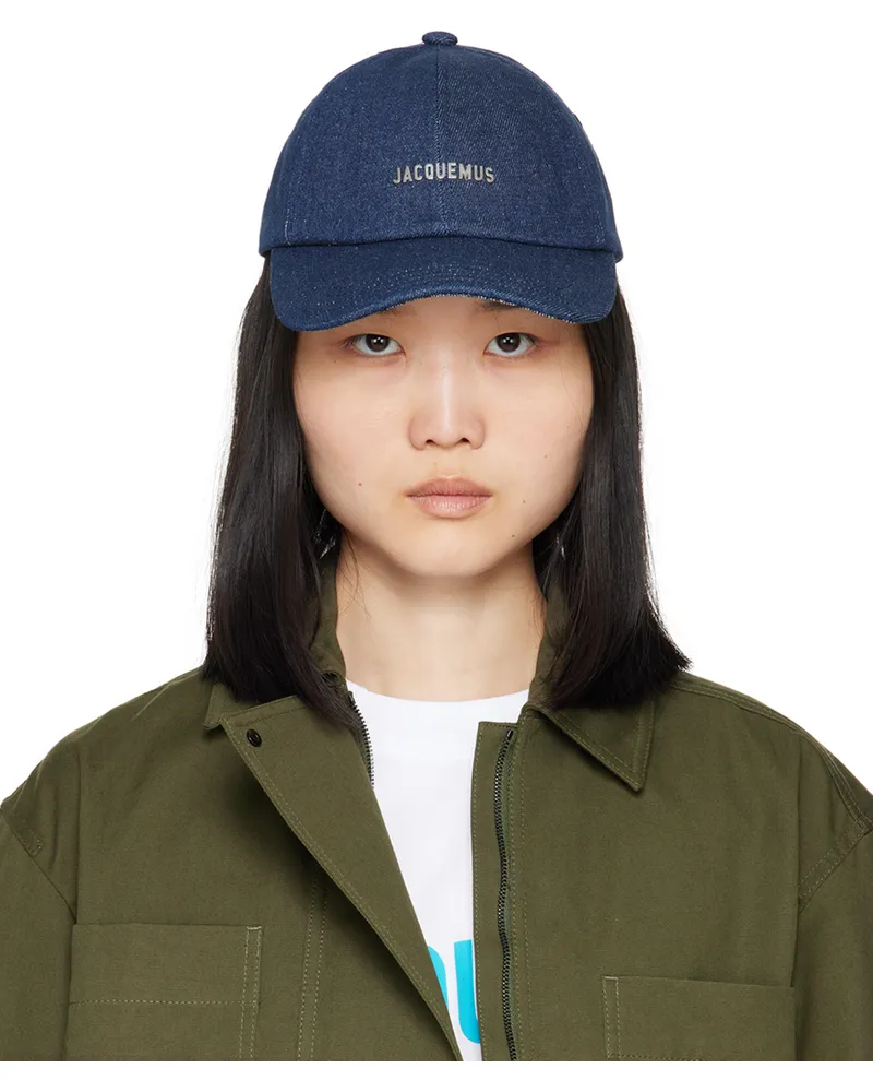 Jacquemus Navy La Casa 'La casquette Gadjo' Denim Cap 38f