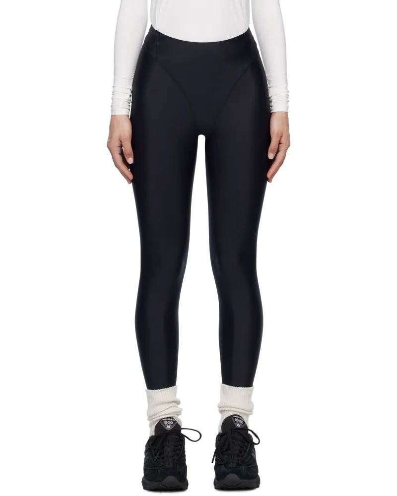 District Vision Black Pocketed Long Sport Leggings Black