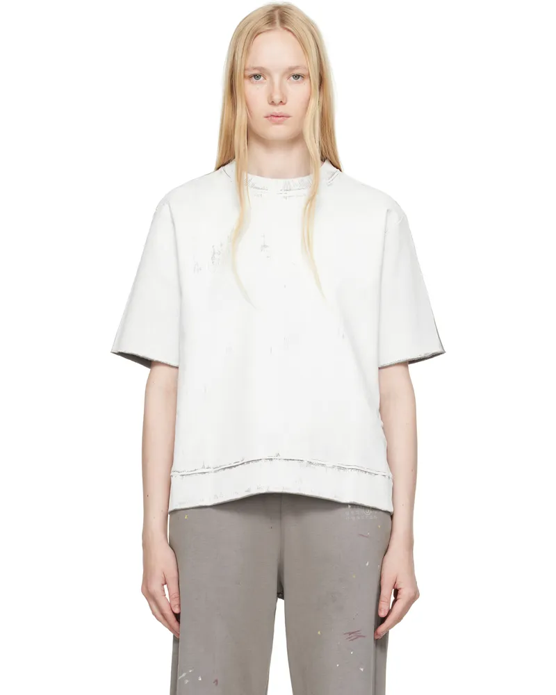 Maison Margiela Taupe & White Light Sweat Sweatshirt 803