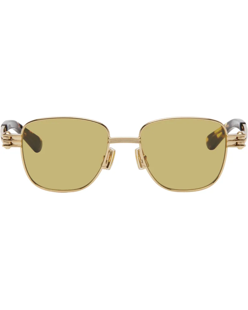 Bottega Veneta Gold Bolt Sunglasses 002