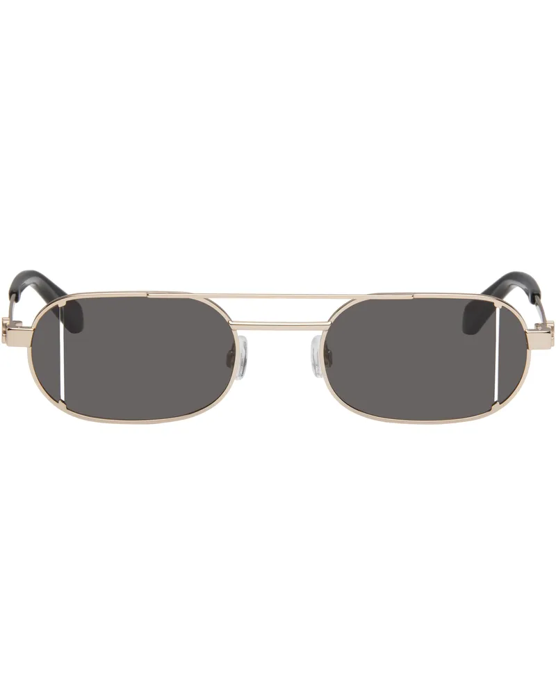 OFF-WHITE Gold Lynn Sunglasses Gold