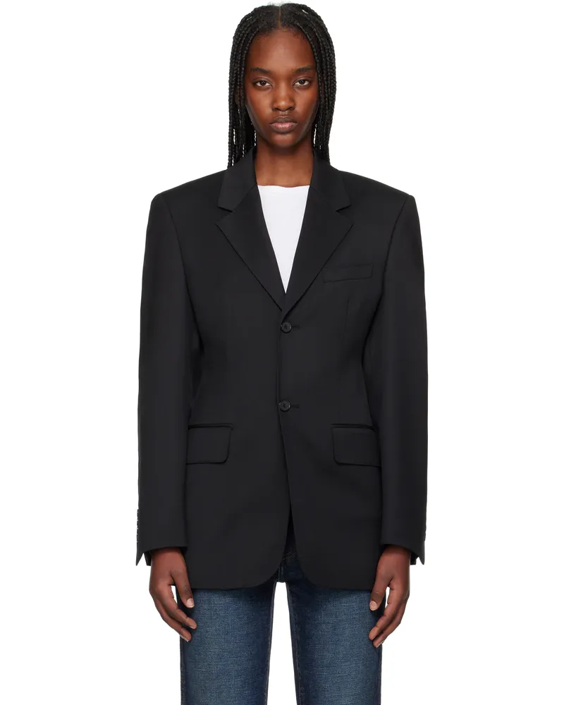 Filippa K Black Tailored Hourglass Blazer 1433