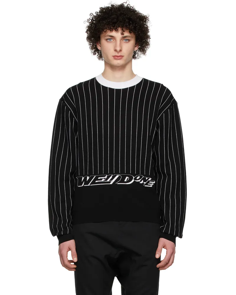WE 11 DONE Black Rayon Sweater Black