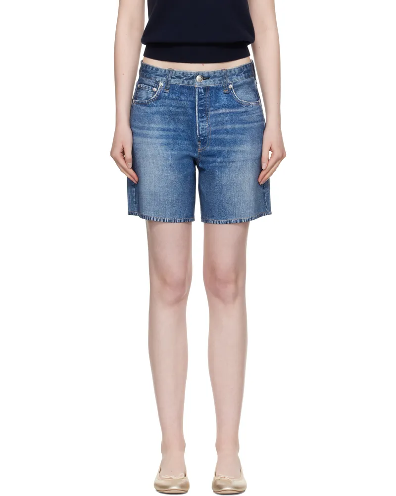 Rag & Bone Blue Miramar Kaia Shorts Hmptn