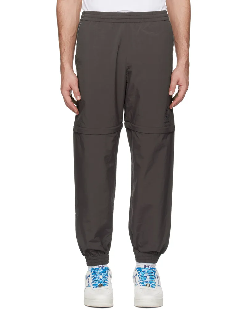 BAPE Gray Tiger & Dragon Track Pants Cha-charcoal