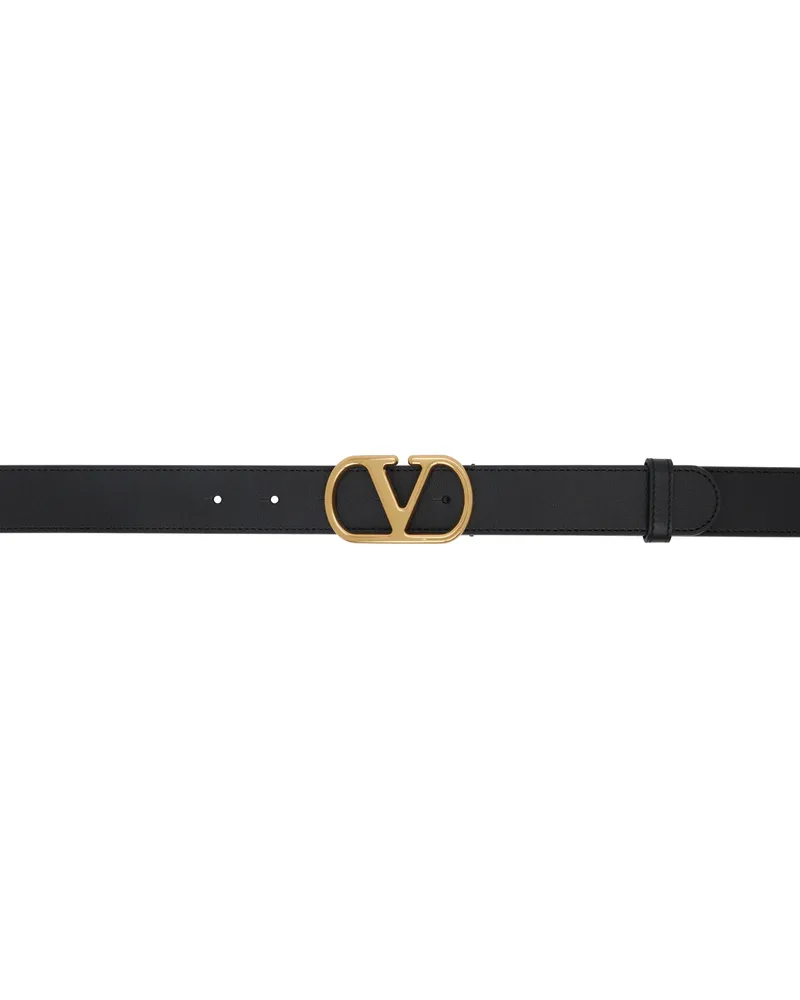 Valentino Garavani Black VLogo Signature Belt 0no