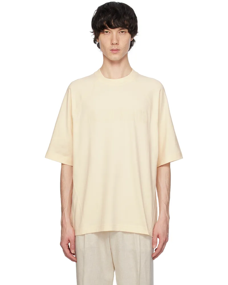Jacquemus Beige Les Classiques 'Le t-shirt Typo' T-Shirt Light