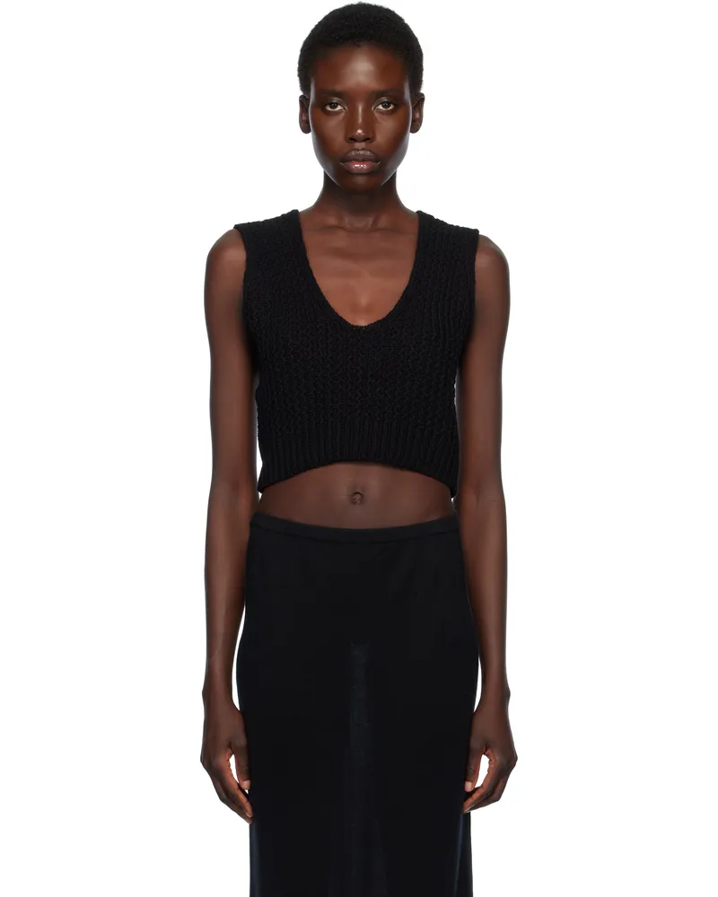 Lauren Manoogian Black Rack Shell Tank Top B01