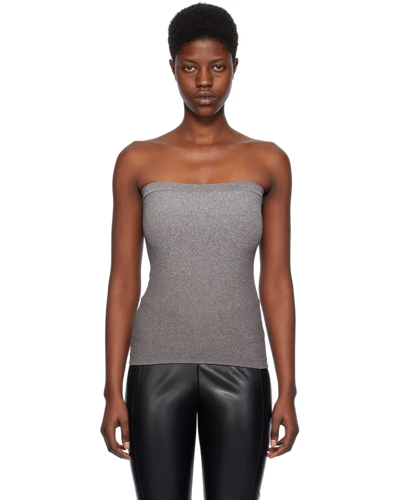 Wolford Silver Fading Shine Tube Top 9991