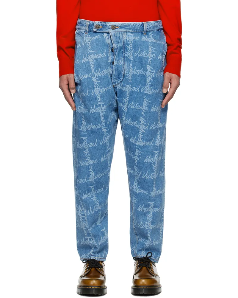 Vivienne Westwood Blue Drunken Jeans Ss25-k306