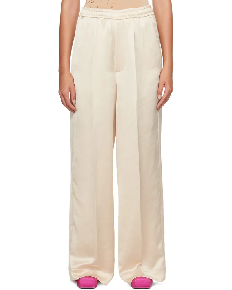 Maison Margiela Off-White Crinkled Trousers 102