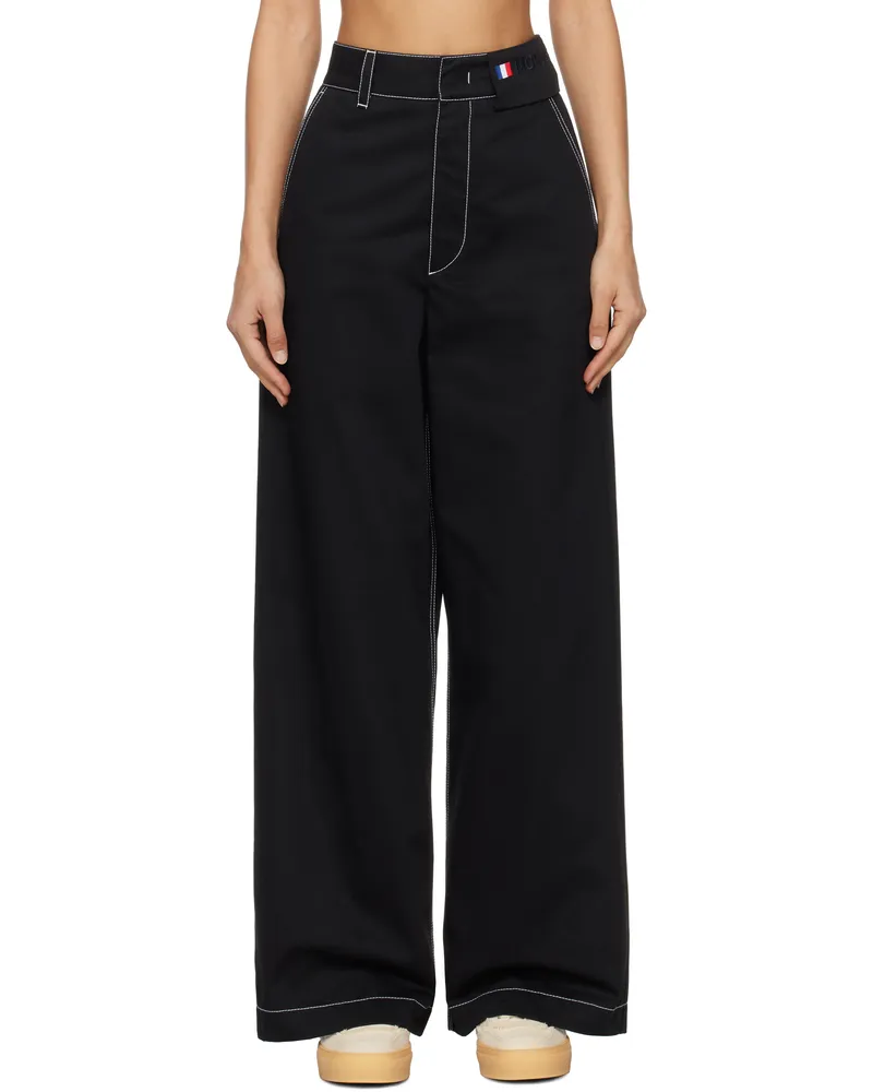 Moncler Moncler x Palm Angels Black Contrast Trousers 999