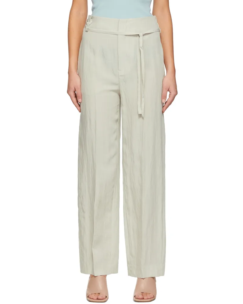 Vince Beige Tencel Trousers Lt