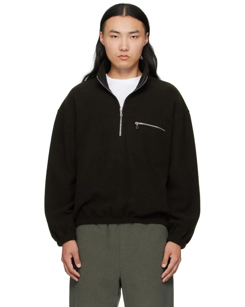 Rier Brown Fleece Sweater Tourbe