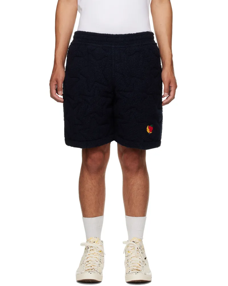 Sky High Farm Workwear Navy Quilted Shorts 1