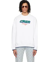 Casablanca Paris White 'Casa Racing' 3D Sweatshirt Casa