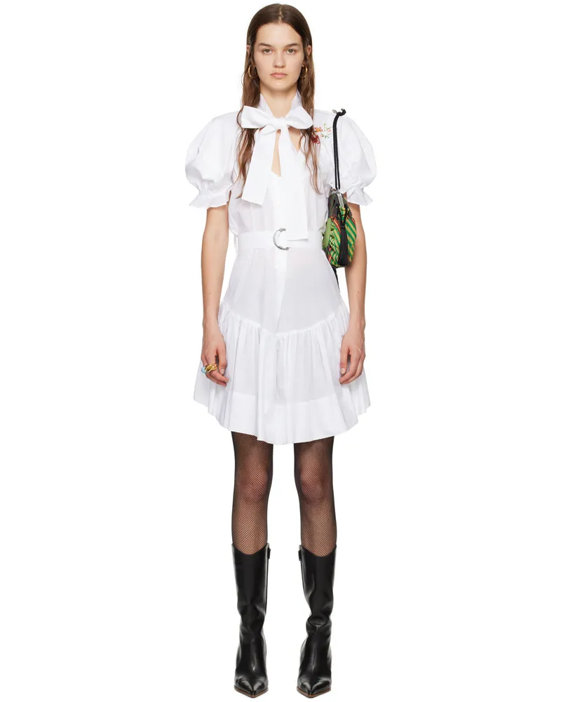 Vivienne Westwood White Football Heart Minidress A401