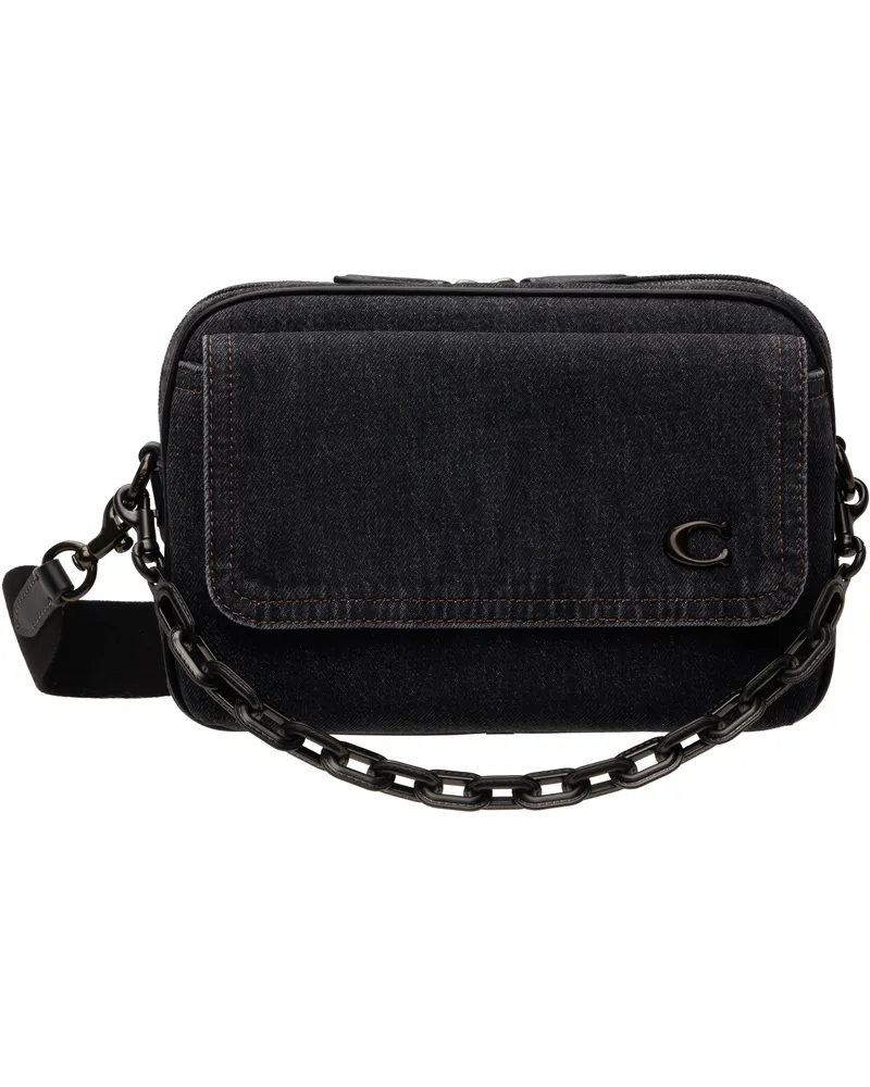 Coach Black Charter Flap Crossbody 24 Bag Washed