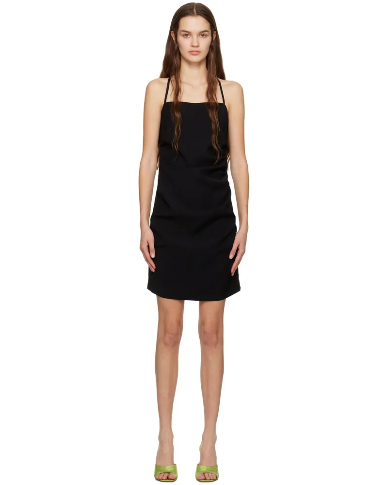 DRAE Black Criss-Crossing Minidress Black