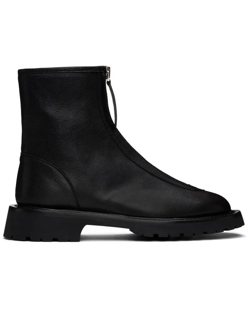 LEGRES Black Zipped Boots 1
