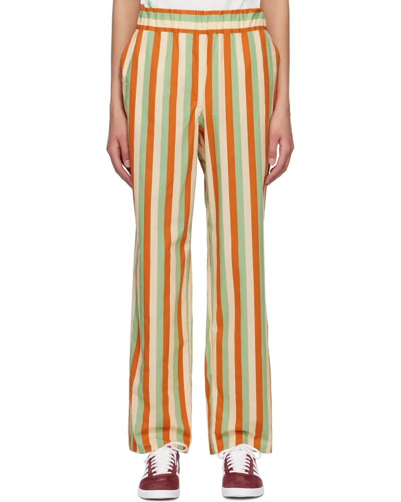 Caro Editions Orange Fleur Trousers Orange