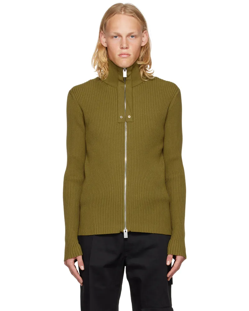 1017 ALYX 9SM Green Zip-Up Sweater Military