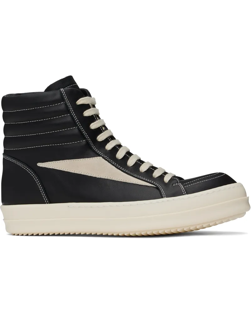 Rick Owens Black Hollywood High Vintage Sneaks Sneakers 911