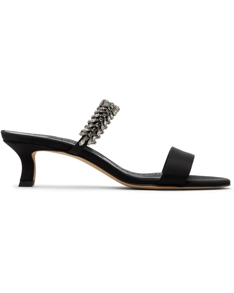 Manolo Blahnik Black Kifasan Heeled Sandals Blck(0015)
