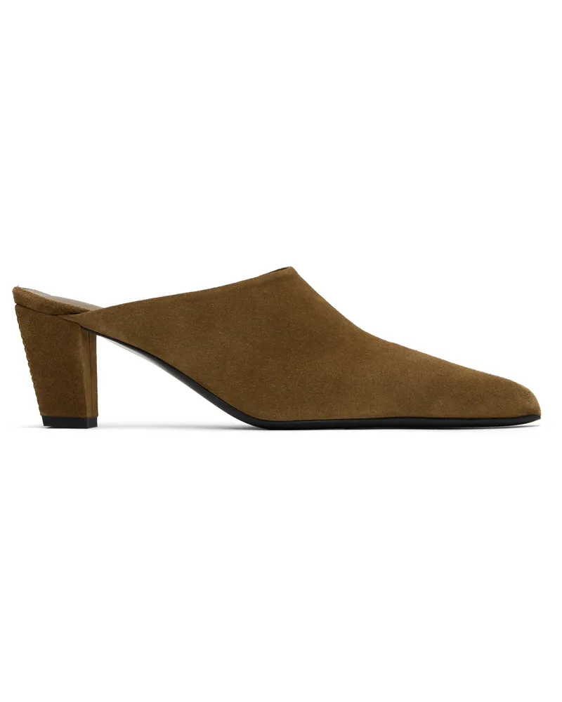 Carven Brown Rivoli Mules Camel