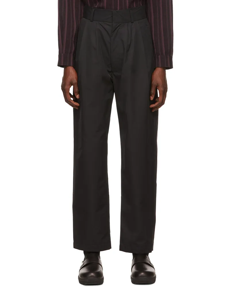 Labrum Black Cotton Trousers Black