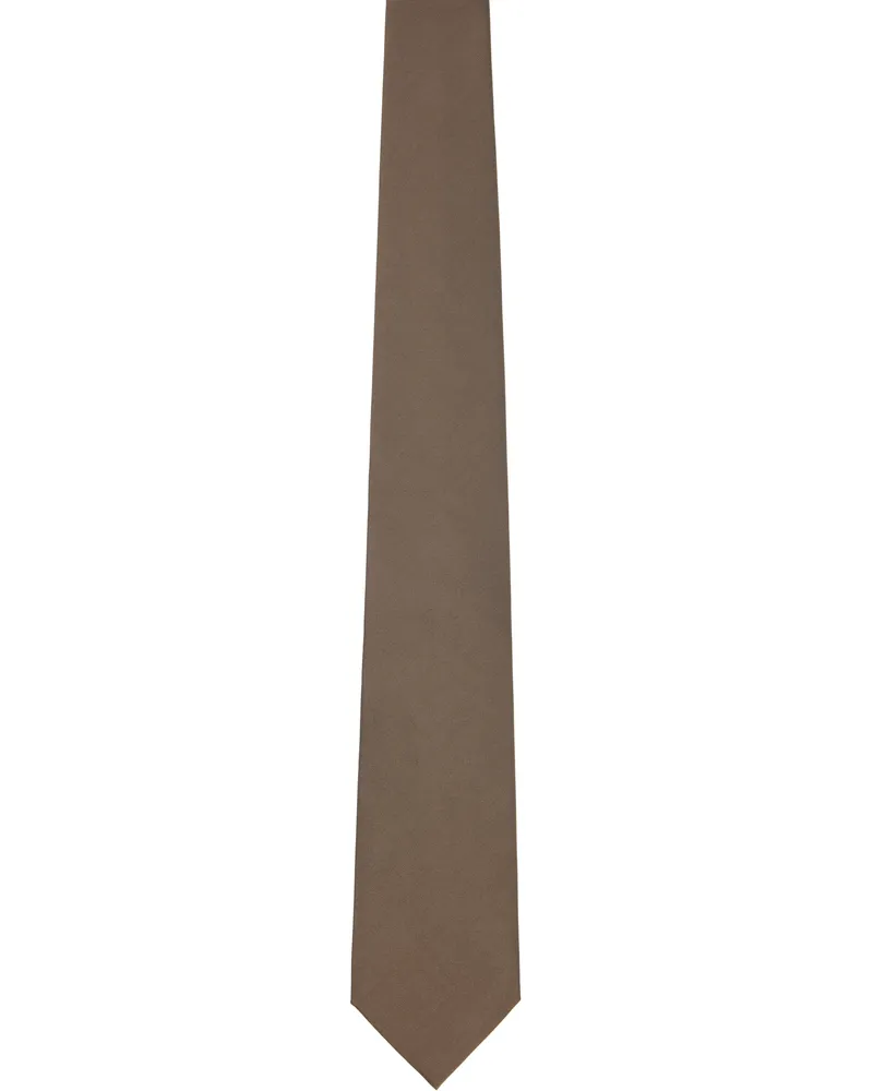 Tom Ford Brown Silk Tie Tortora
