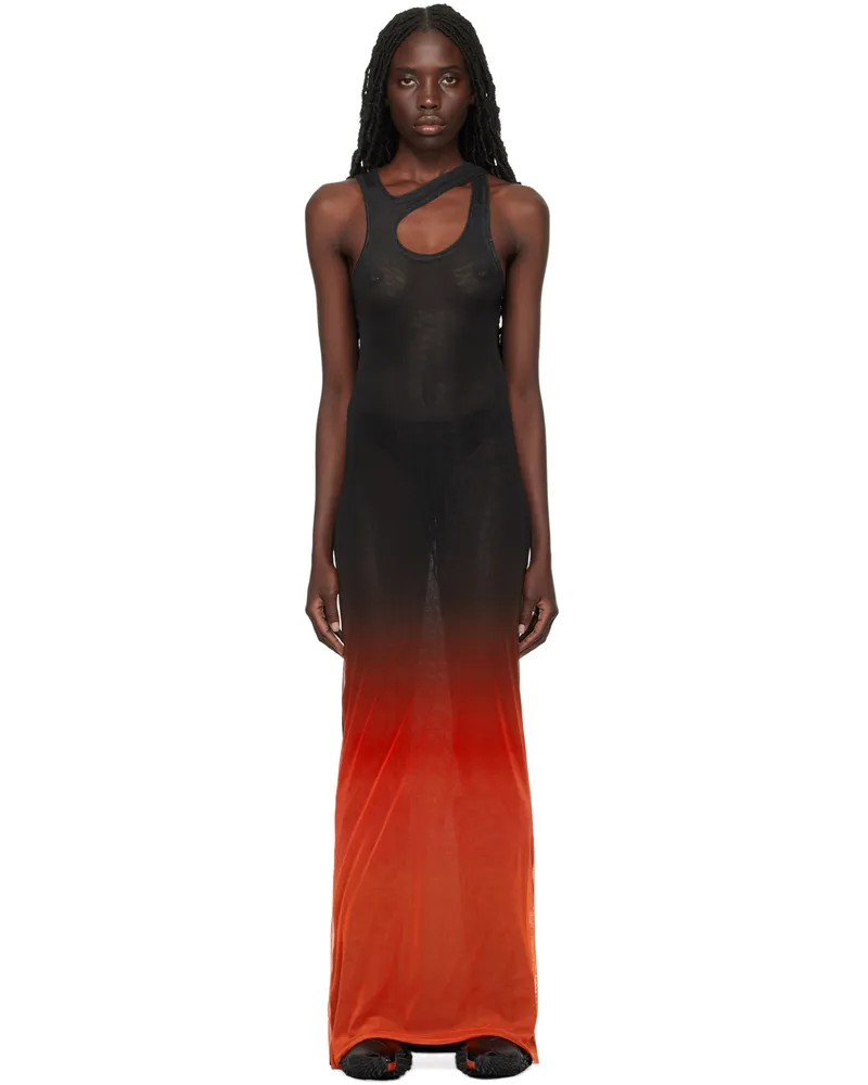 OTTOLINGER Black & Red Gradient Maxi Dress Fade