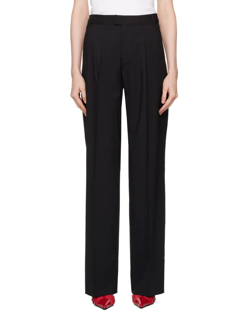 Blumarine Black Creased Trousers N0990