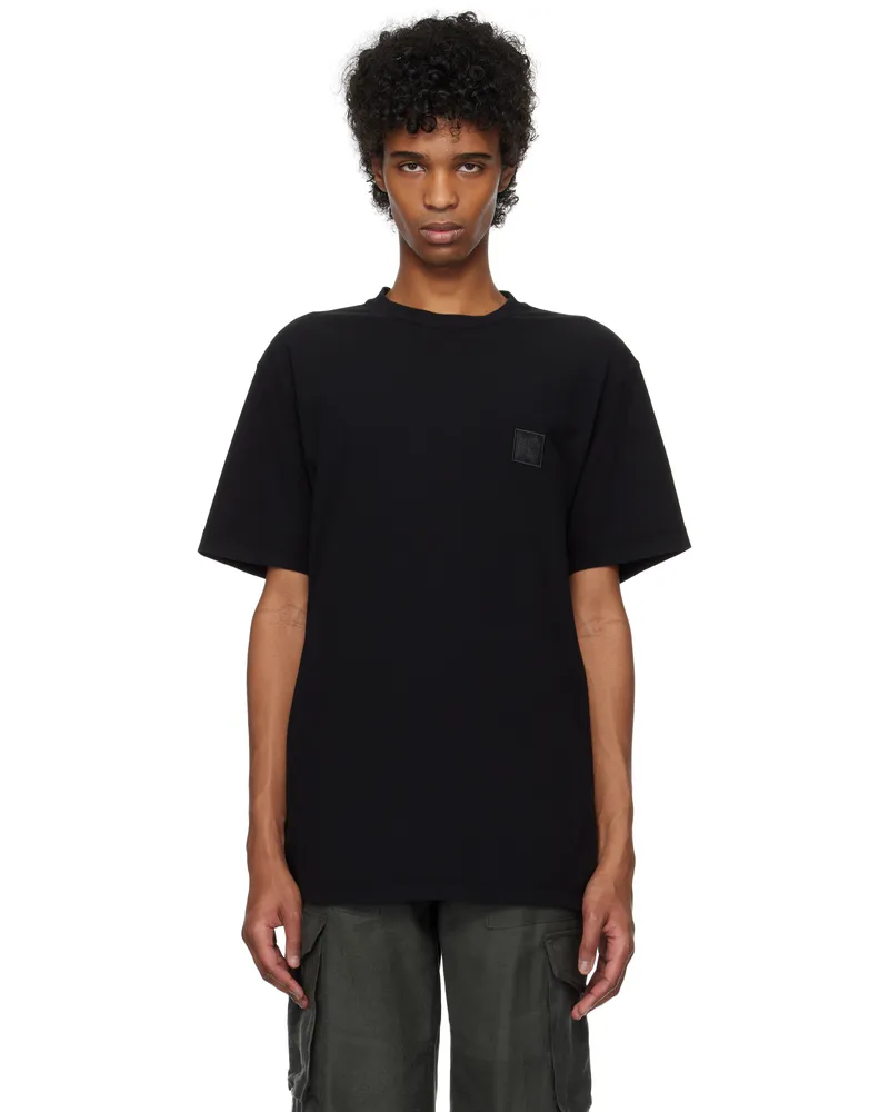 Stone Island Black Garment-Dyed T-shirt V0029