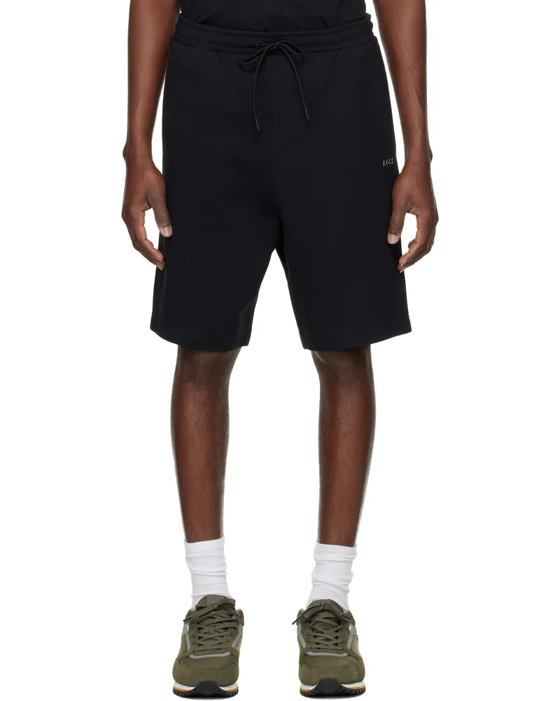 HUGO BOSS Black Stretch-Cotton Regular-Fit Shorts 001-black